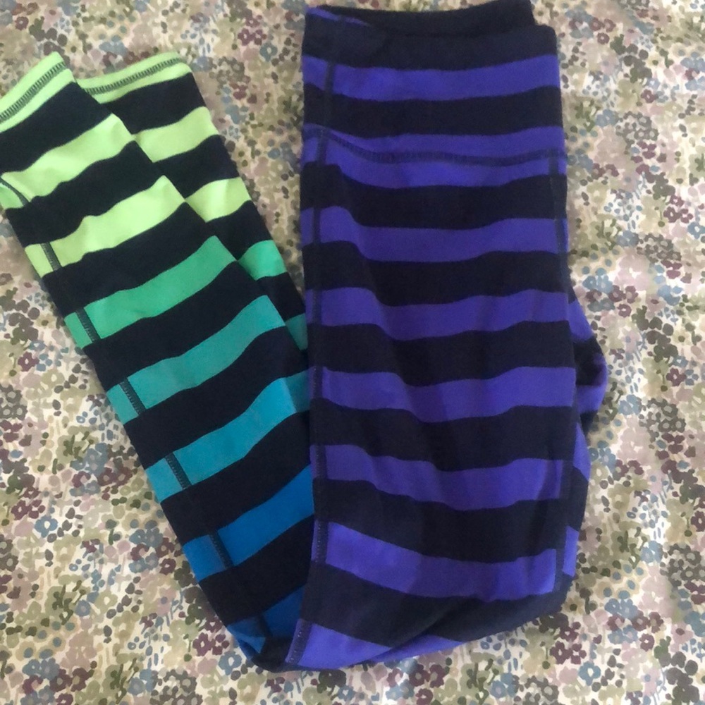 Athleta striped leggings